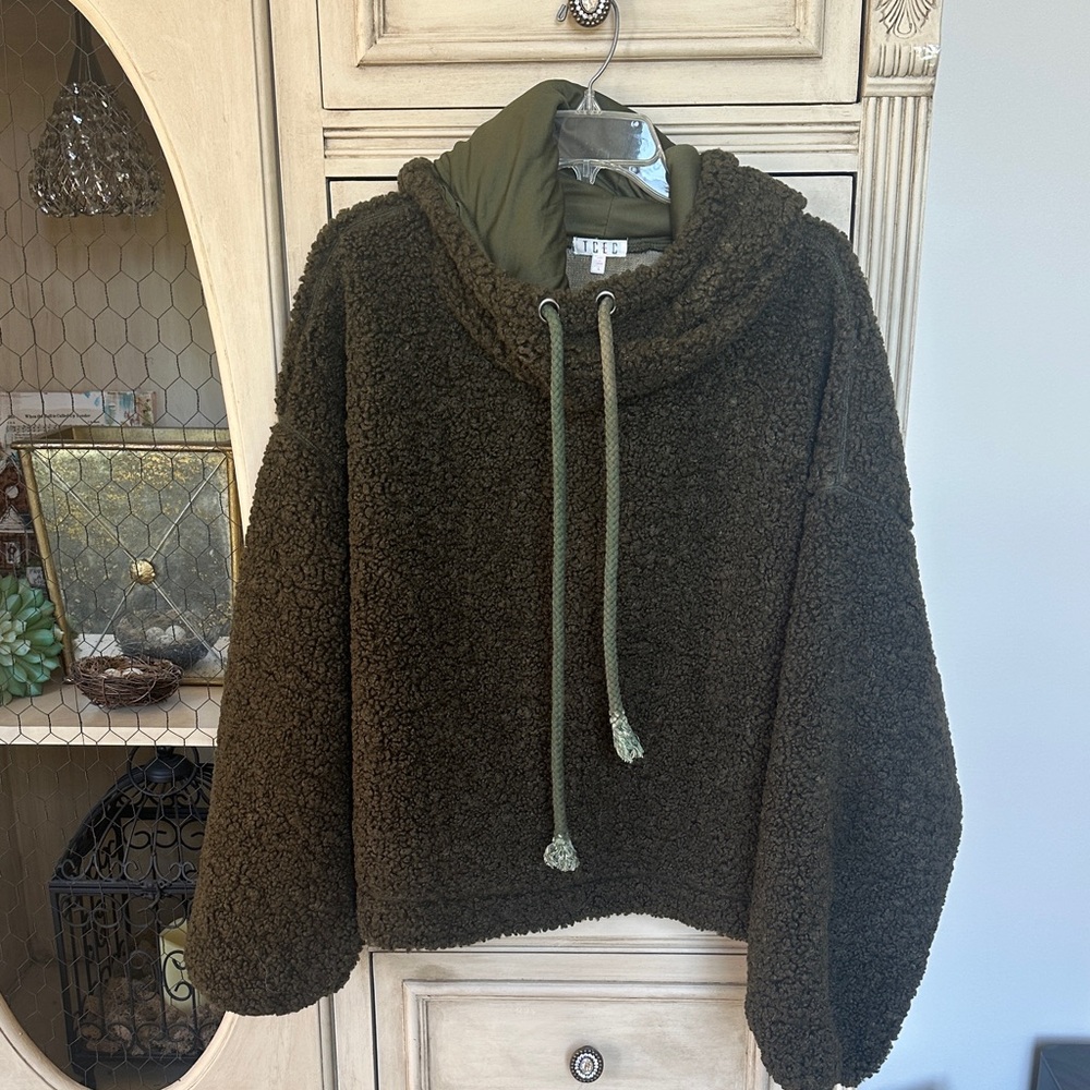 TCEC Olive Green Casual Hoodie